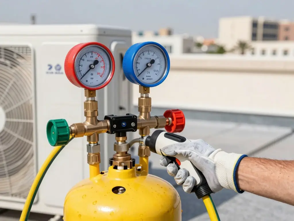 AC pressure gauges used for AC refill gas in Qatar
